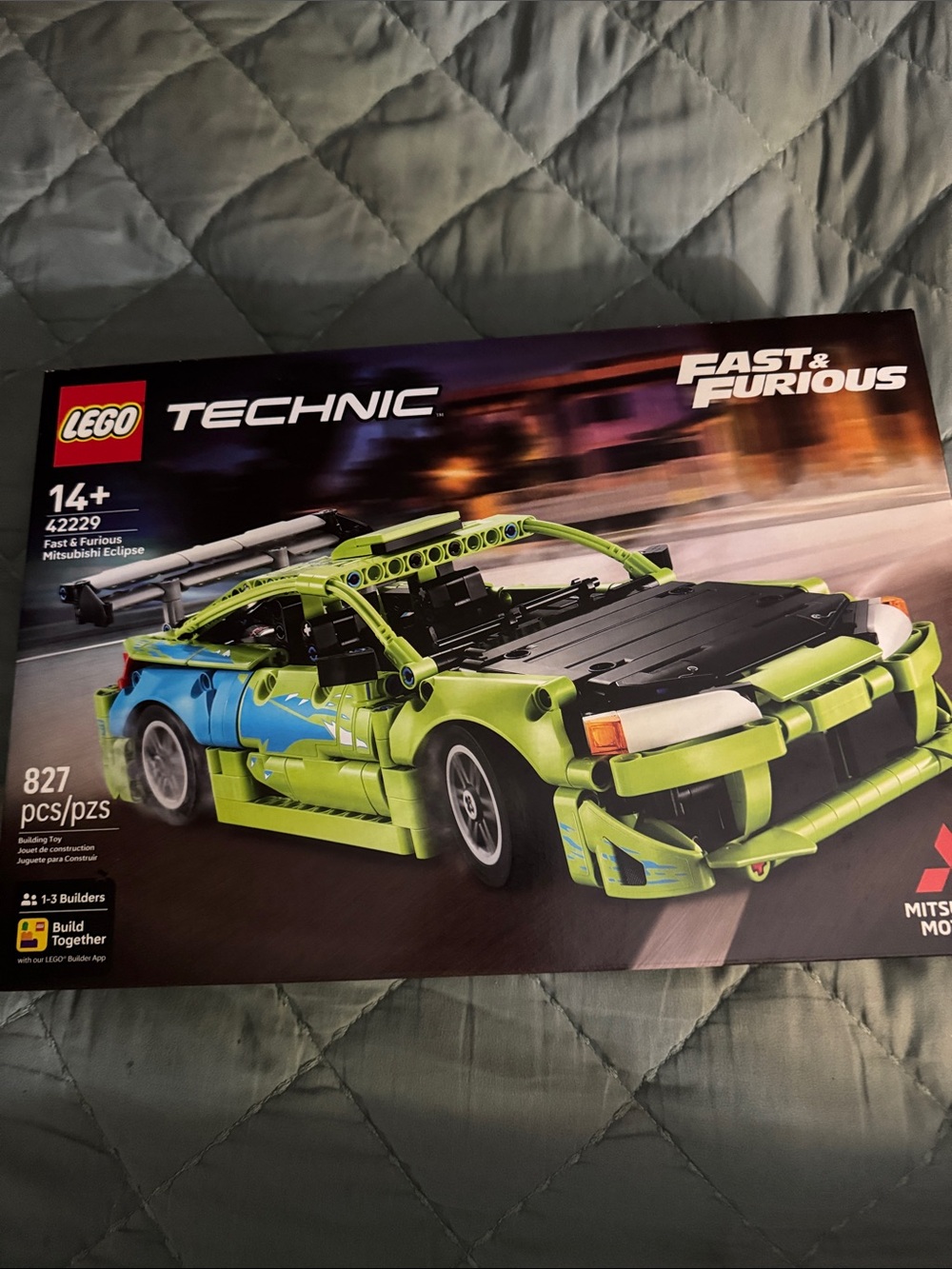 Lego Technic Lime Green and Blue Fast & Furious Mitsubishi Eclipse Set